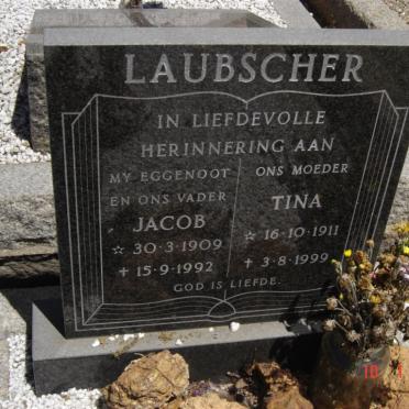 LAUBSCHER Jacob 1909-1992 &amp; Tina 1911-1999