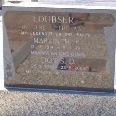 LOUBSER Martin M.P. 1914-1977 &amp; Dot S.D. 1919-2005