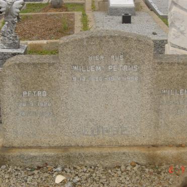 LUBBE Willem Petrus 1890-1958 :: LUBBE Petro 1920-1937 :: LUBBE Willem 1938-1938