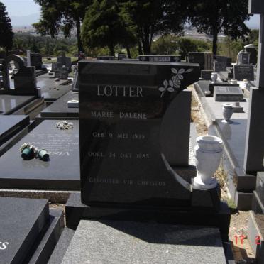 LOTTER Marie Dalene 1939-1985