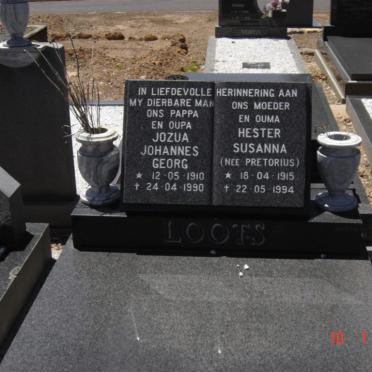 LOOTS Jozua Johannes Georg 1910-1990 &amp; Hester Susanna PRETORIUS 1915-1994