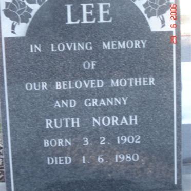 LEE Ruth Nora 1902-1980