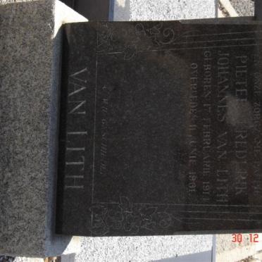 LITH Pieter Frederik Johannes, van 1911-1961
