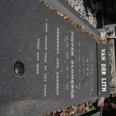 LITH Pieter Blomerus, van der 1904-1998 &amp; Rika NEL 1911-1984