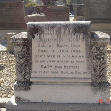 LOUW Hendrik A. 1887-1936 &amp; Katy BESTER 1884-1966