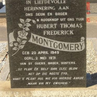 MONTGOMERY Hubert Thomas Frederick 1949-1971