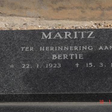 MARITZ Bertie 1923-1979