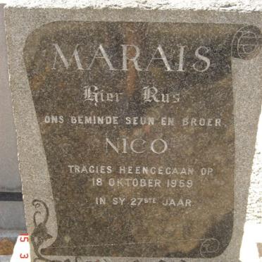 MARAIS Nico -1959