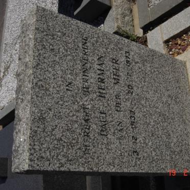 MEER Paul Herman, van der 1933-1973