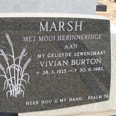 MARSH Vivian Burton 1925-1982