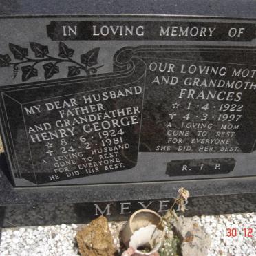 MEYER Henry George 1924-1981 &amp; Francis 1922-1997