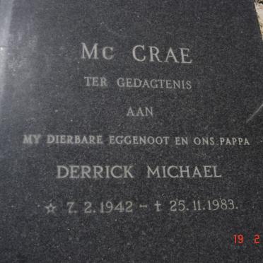 McCRAE Derrick Michael 1942-1983
