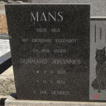 MANS Bernard Johannes 1935-1972