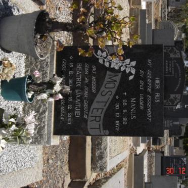 MOSTERT Manus 1912-1972 &amp; Beatrix 1913-2003