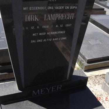 MEYER Dirk Lamprecht 1908-1987