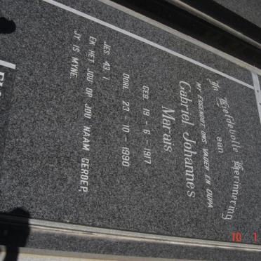 MARAIS Gabriel Johannes 1917-1990 &amp; Elizabeth Helene LOCHNER 1921-2003
