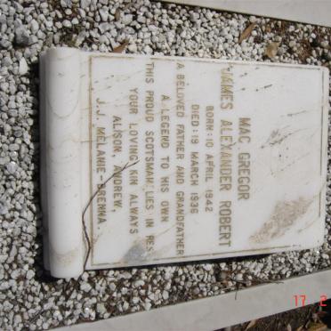 MacGREGOR James Alexander Robert 1942-1936 :: MacGREGOR Melanie Ann 1969-1985