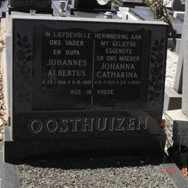 OOSTHUIZEN Johannes Albertus 1914-1995 &amp; Johanna Catharina 1911-1986
