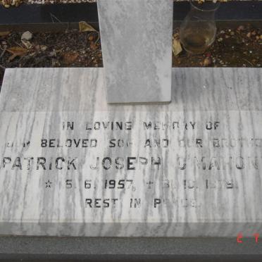 O’MAHONY Patrick Joseph 1957-1975