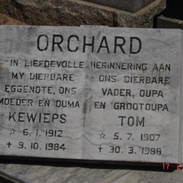 ORCHARD Tom 1907-1988 &amp; Kewieps 1912-1984