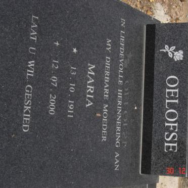 OELOFSE Maria 1911-2000