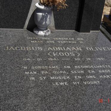 OLIVIER Jacobus Adriaan 1941-1991
