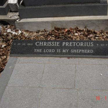 PRETORIUS Chrissie 1910-1990