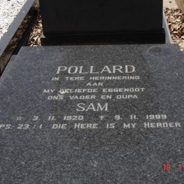 POLLARD Sam 1920-1989