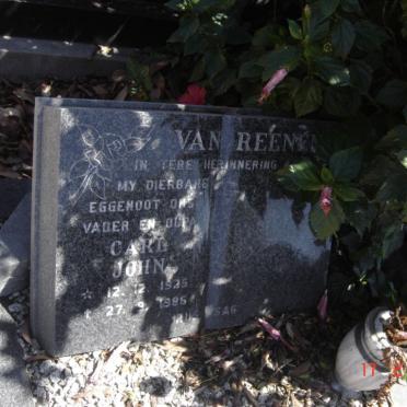 REENEN Carl John, van 1925-1985