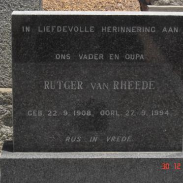 RHEEDE Rutger, van 1908-1994