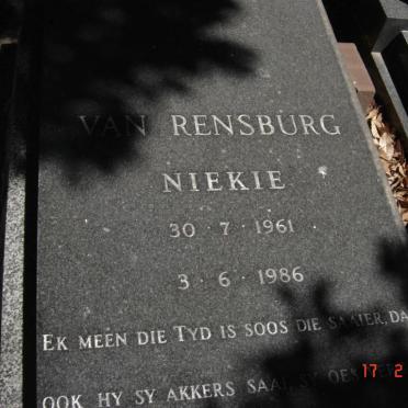 RENSBURG Niekie, van 1961-1986
