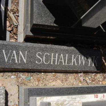 SCHALKWYK, van