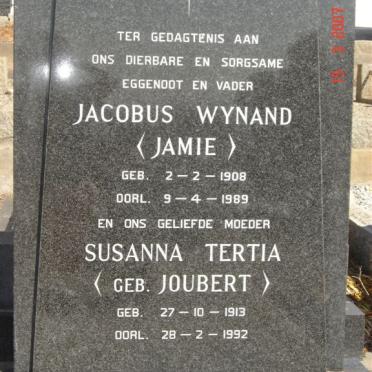 SCHABORT Jacobus Wynand 1908-1989 &amp; Susanna Tertia JOUBERT 1913-1992