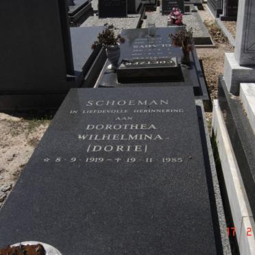 SCHOEMAN Dorothea Wilhelmina 1919-1985