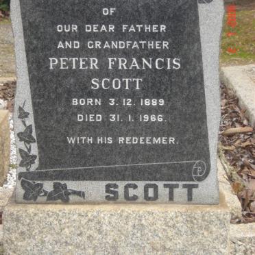 SCOTT Peter Francis 1889-1966