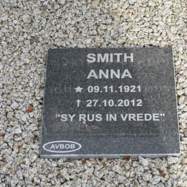 SMITH Anna 1921-2012
