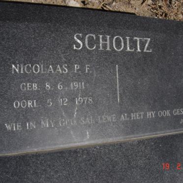SCHOLTZ Nicolaas P.F. 1911-1978