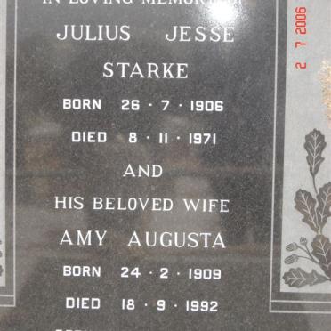 STARKE Julius Jesse 1906-1971 &amp; Amy Augusta 1909-1992