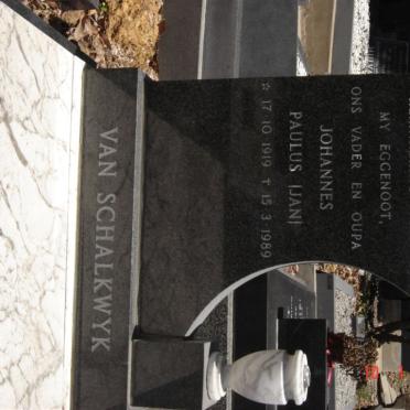 SCHALKWYK Johannes Paulus, van 1919-1989