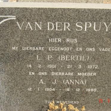 SPUY L.P. , van der 1901-1972 &amp; A.J. 1904-1980