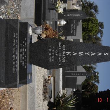 SAAYMAN Gerhardus Bartholomeus 1929-1987