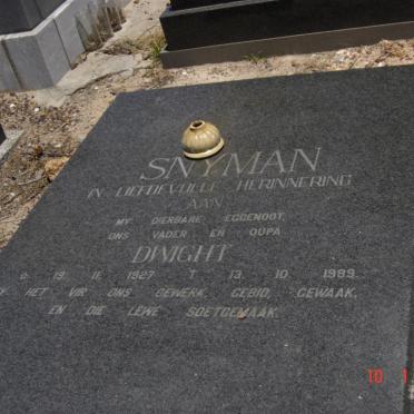 SNYMAN Dwight 1927-1989