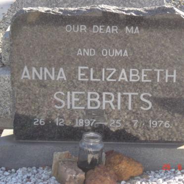 SIEBRITS Anna Elizabeth 1897-1976