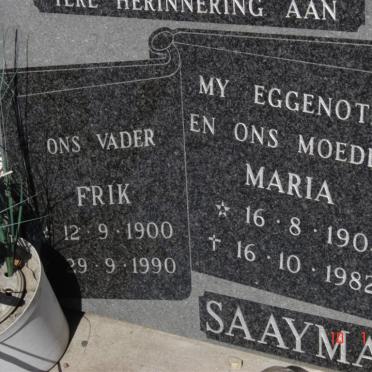 SAAYMAN Frik 1900-1990 &amp; Maria 1904-1982
