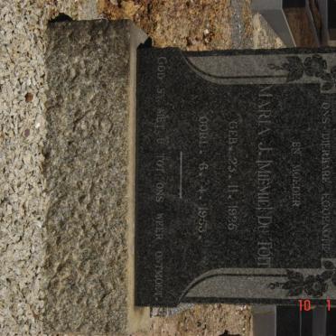 TOIT Maria J, de 1925-1953
