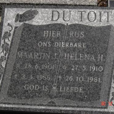 TOIT Maartin J., du 1901-1986 &amp; Helena H. 1910-1981