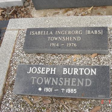 TOWNSHEND Joseph Burton 1901-1985 &amp; Isabella Ingeborg 1914-1976