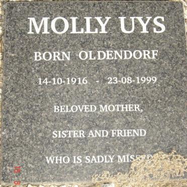 UYS Molly nee OLDENDORF 1916-1999