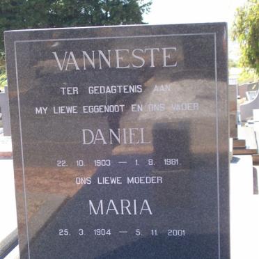 VANNESTE Daniel 1903-1981 &amp; Maria 1904-2001