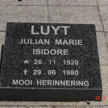 LUYT Julian Marie Isadore 1920-1980